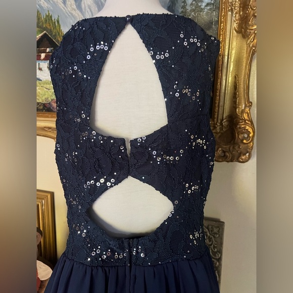 💙 Girls Speechless Navy Blue Sequin Tulle Dress Size 5 - Picture 7 of 7